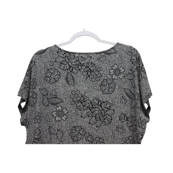 J Jill Wearever Collection Dress Large Petite Floral Stretch Preppy Casual - Picture 9 of 13